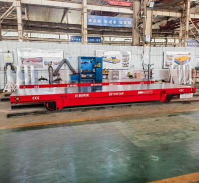 10 Tons Heavy Duty Trackless 전기 전송 카트
