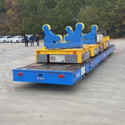 60 톤 Omnidirectional Mobile Trackless Steering Wheel Cart