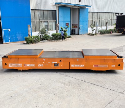 Heavy Duty 40 톤 스틸 플레이트 Omni-Directional Transfer Cart